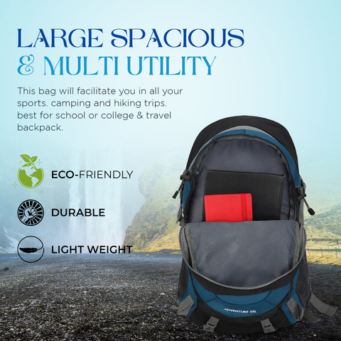 FIRSTLY Adventure Travel Laptop Waterproof Bag Rucksack 55 L