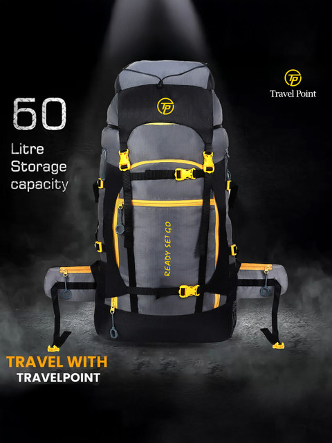 TRAVEL POINT WATERPROOF TREKKING BAG HIKKING BACKPACK FOR TRAVEL OUTDOOR  Rucksack 60 L
