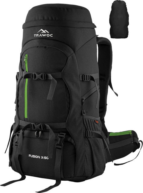 TRAWOC FUSION X 50L Travel Backpack Front & Top Open for Hiking
