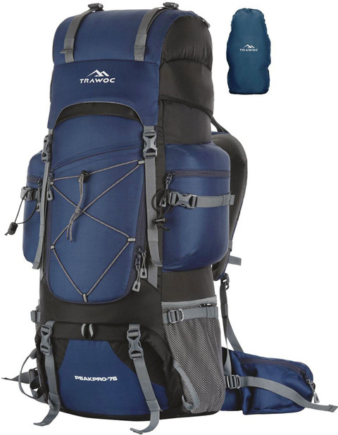 TRAWOC PEAKPRO 75L Travel Backpack for Hiking Trekking Bag Camping Rucksack - 75 L blue - Price in India | Flipkart.com TRAWOC PEAKPRO 75L Travel Backpack for Hiking Trekking Bag Camping Rucksack - 75 L blue - Price in India | Flipkart.com