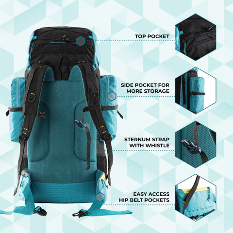 ADVENTREX Rapid 65 Litre Front Opening Rucksack for Travelling and