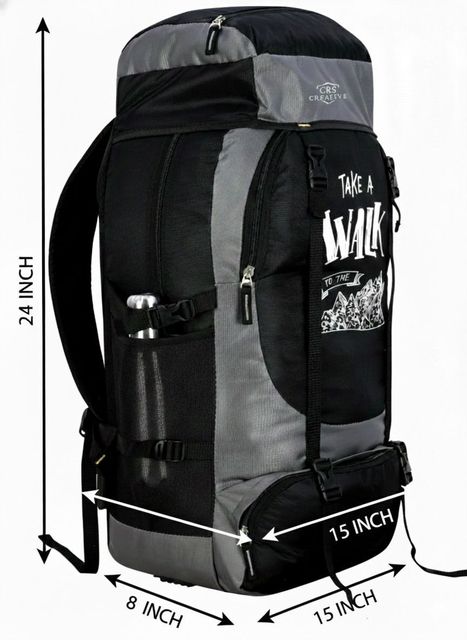 CRS CREATIVE UNISEX Water Proof Mountain RucksackHiking/Trekking/Camping Bag Rucksack - 70 L (Grey) - Image 8