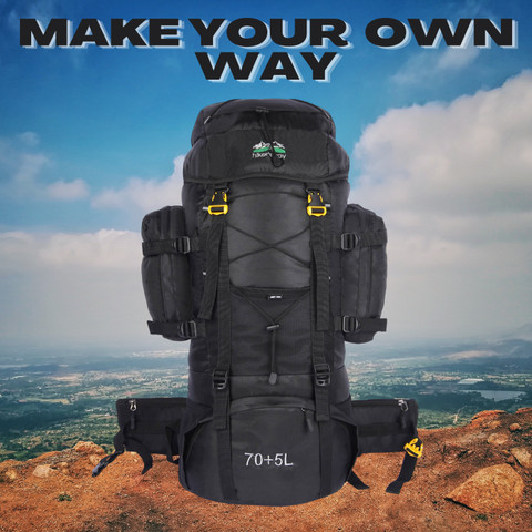 hiker's way Rucksacks for men rucksack bags, trekking bags travel bag with  Laptop rain cover Rucksack 75 L