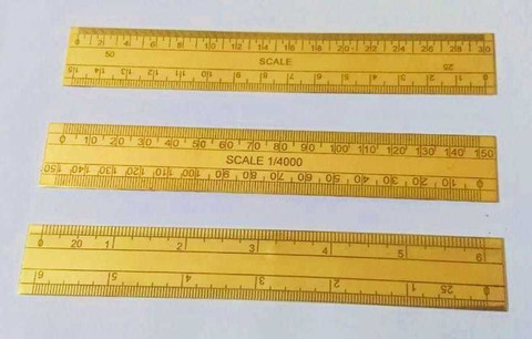 Flipkart.com | UEI BRASS PATWARI SURVEY SCALES ( 3 SCALES SET ) Ruler