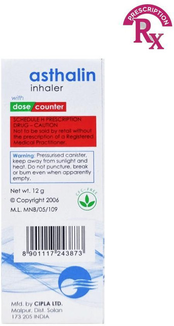 Asthalin Inhaler (12 gm) Price in India - Buy Asthalin Inhaler (12 gm ...