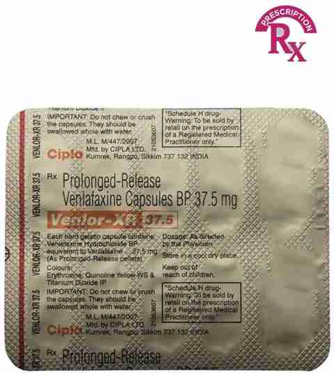 Venlor XR 37.5 mg Capsule (10 Cap) Price in India - Buy Venlor XR