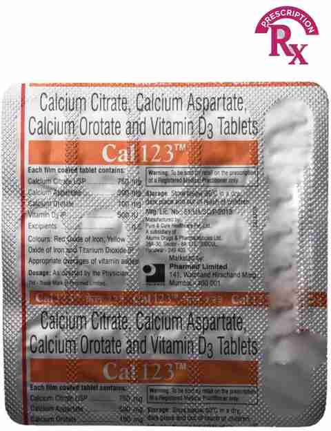 Cal 123 Tablet (15 Tab) Price in India - Buy Cal 123 Tablet (15 Tab ...