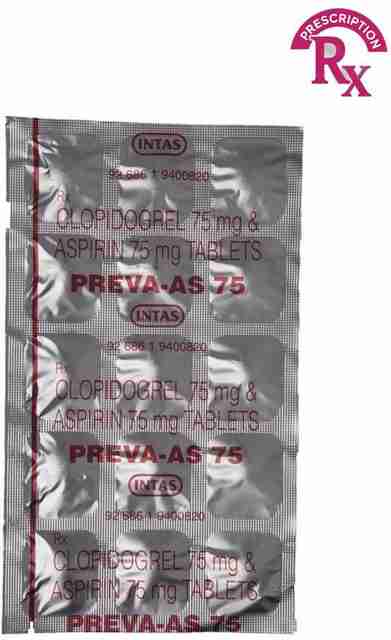 Preva Extra Preva AS 75 mg Tablet (15 Tab) Price in India - Buy Preva AS 75 mg ...