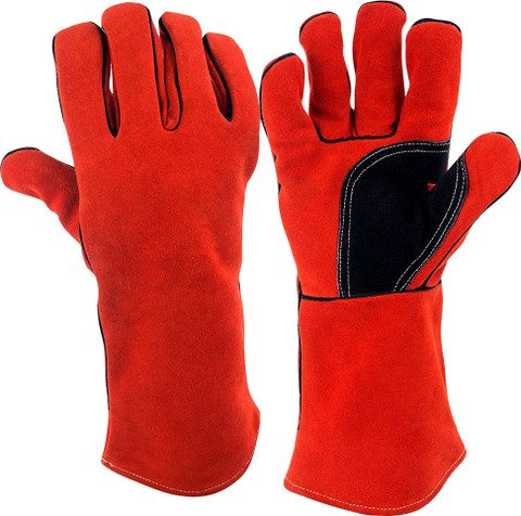 Hand safety Fire Proof Welding Gloves With Black Reinforcement