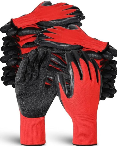STYLERA Pair Industrial Hand Gloves Gardening Work ,Cut-resistant Working  Gloves Nitrile, Rubber Safety Gloves