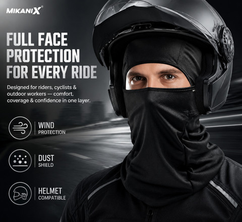 MIKANIX Full Face Mask | Balaclava Anti-Pollution Helmet Head Cap For ...