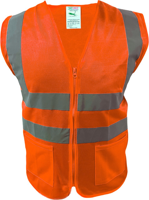 sicuro Cheetah Model Reflective jacket for road safety construction  Safety Jacket