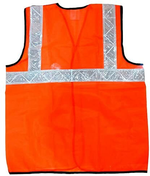 Sk world WORKER JACKET Free Size (Pack of 10) Reflective Safety Jacket  (ORANGE )) Safety Jacket