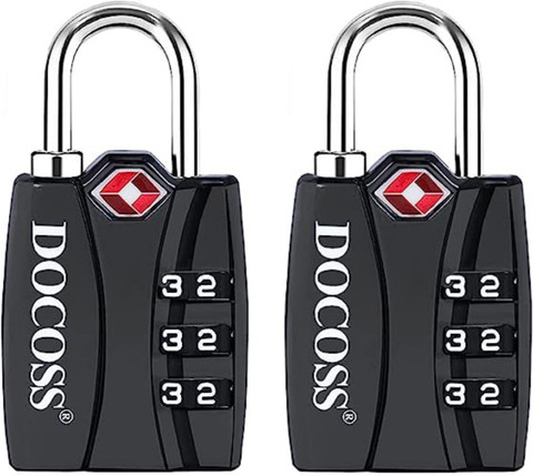 Tsa Lock Number Lock For Trolley Bag CODE CABLE LOCK TRAVEL TSA Black