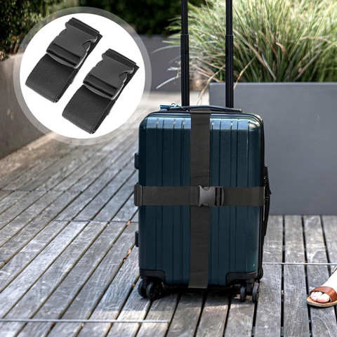 NIRMATSARAY 2pcs Luggage Straps 3mtr x Attachment with 2pcs Metal  Travel Tags Luggage Strap, Luggage Tag