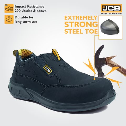 JCB Steel Toe Nubuck Leather Safety Shoe Price in India - Buy JCB