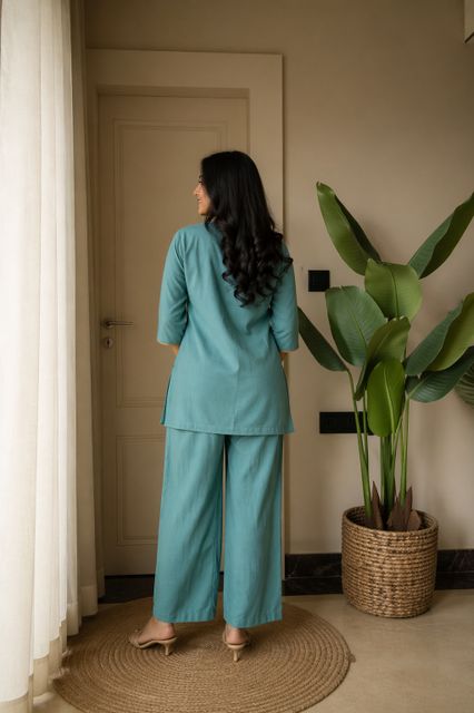 sa2 Women Pure Cotton Ethnic Top Pant Set - Image 4