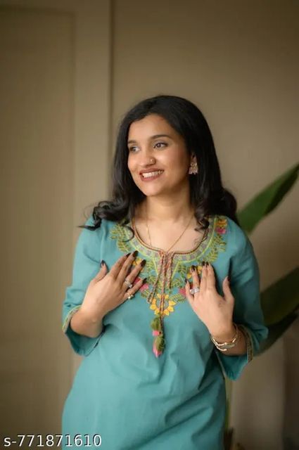 sa2 Women Pure Cotton Ethnic Top Pant Set - Image 6