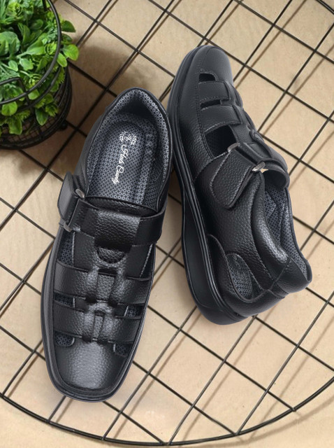 Mens Sandals Best Velcro Sandals Men's Leather Sandals Velcro