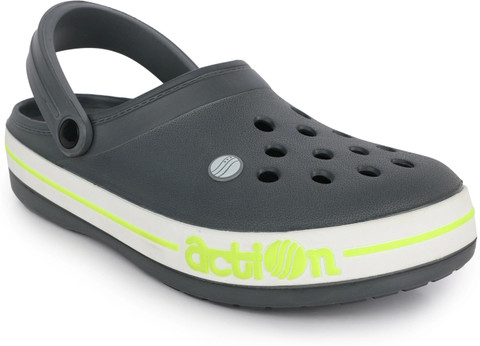 Bayaband Clog Crocs Grises Con Verde Action Plus ONTC-04 Men Clogs