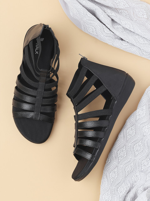 Vwalk Smart-Casuals Gladiator Fast-Fashion Sandals Women's High-Tops Flat  Sandals Women Flats