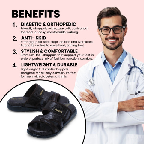 DOCTOR EXTRA SOFT Memory Foam Sandals Ortho Care Orthopedic Diabetic  Comfort Doctor Soft Men Casual