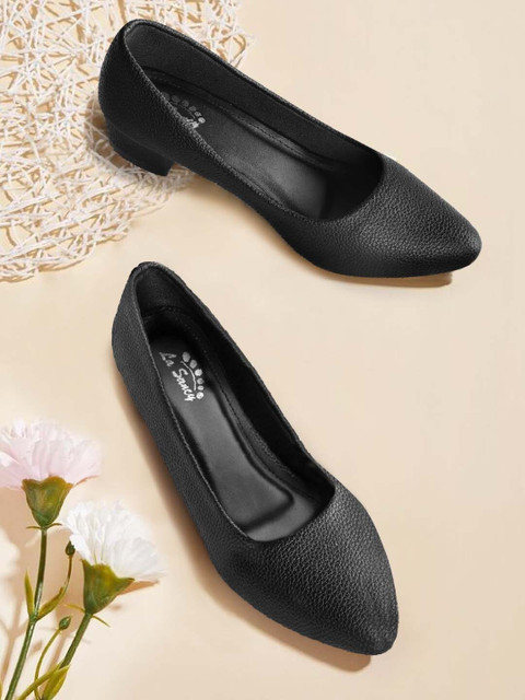 LaSancy Office Block Heel Slip-Ons Bellies Work Wear Block Heels