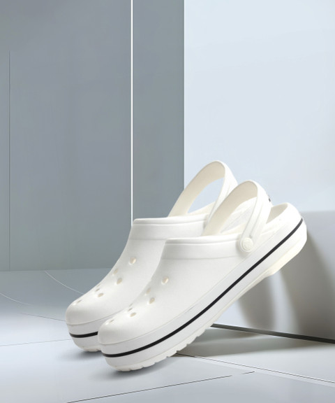 CROCS Crocband Men Clogs Buy White Color CROCS Crocband Men