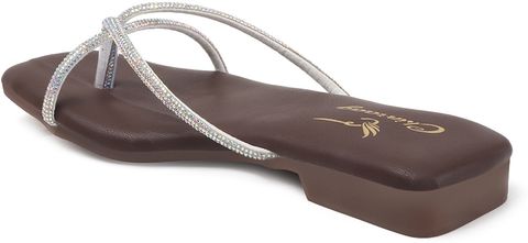 CHINRAAG Women Flats Sandal Brown Size 5 - Image 6
