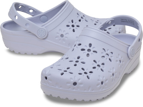 CROCS Classic Floral Cut Out Women Clogs