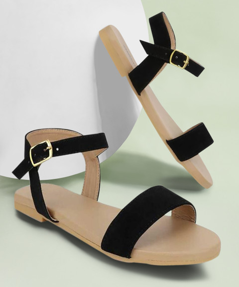 Flat Sandals Simple Ankle Strap Sandal FRONT FASHION Women Flats