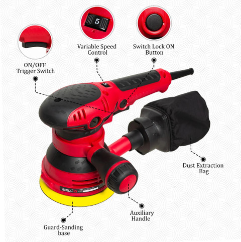 iBELL OS23-46 Random Orbital Sander,300W, Copper Armature