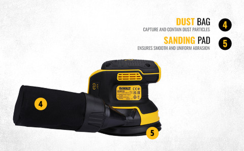 DEWALT DCW210N-XJ DCW210N-XJ inch Random Orbital Sander