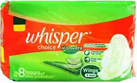 Whisper ALOE VERA REGULAR 20 PADS Sanitary Pad | Buy Women Hygiene products  online in India | Flipkart.com