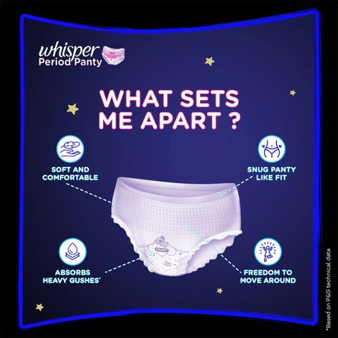 Whisper Super Absorbent Period Panty, 12 L-XL - Image 6