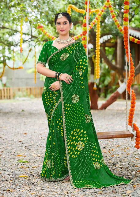 Laxmipati sarees Printed Saree with Attached Blouse Georgette Saree