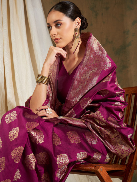 Divastri Woven Banarasi Silk Blend Saree