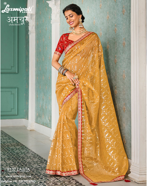 Laxmipati sarees Printed Daily Wear Organza Saree