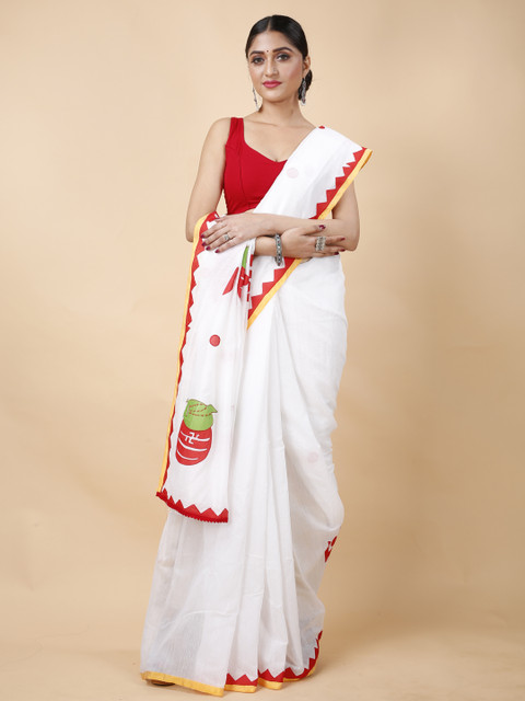 Ruuprekha Woven Handloom Pure Cotton Saree