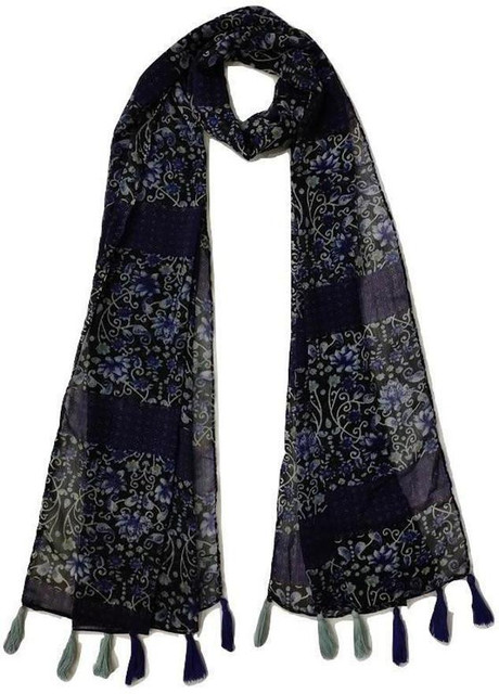 STYLESTORY Printed Chiffon Women Scarf, Stole, Fancy Scarf Buy