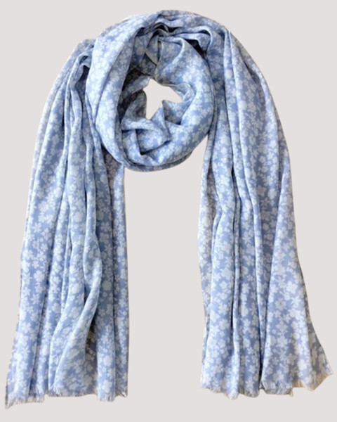 Cashmere Craft Floral Print Viscose Women Fancy Scarf, Stole - Main Image
