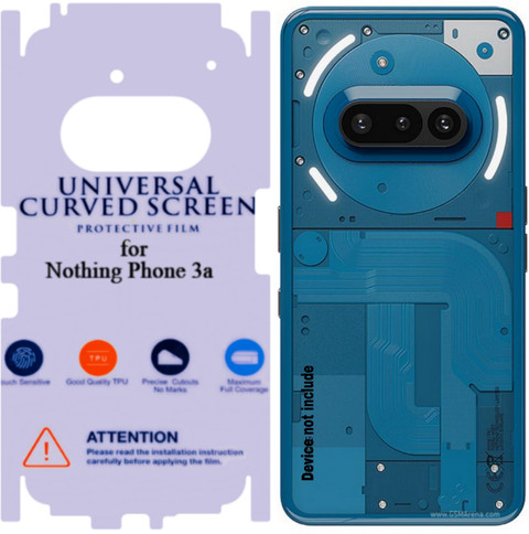 Shreejee Back Screen Guard for Nothing Phone 3A back membrane Glossy with  360 covrege back and side full back screen protector