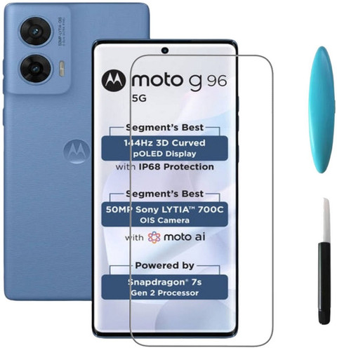 DSCASE Edge To Edge Tempered Glass for Motorola G96 5G, Moto G96 5G