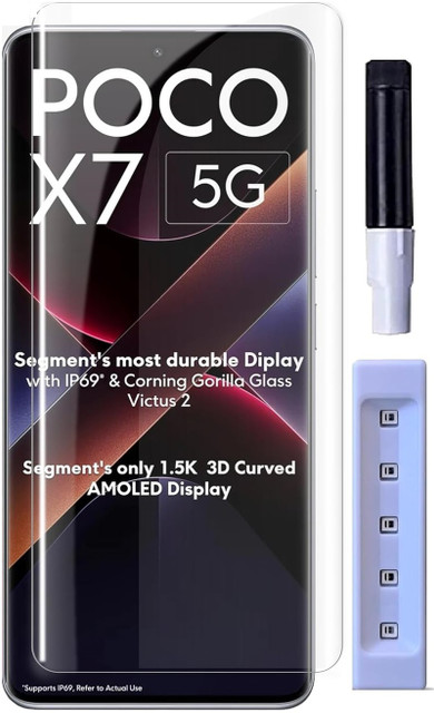 Bodoma Edge To Edge Tempered Glass for Poco X7 5G