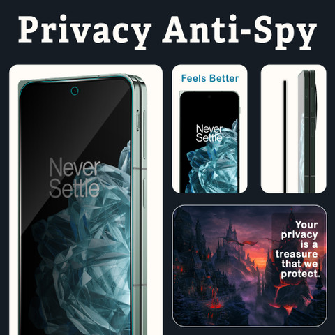 Gadget Glow Edge To Edge Tempered Glass for OnePlus OPEN, OnePlus OPEN 5G,  (Privacy Protection Glass)