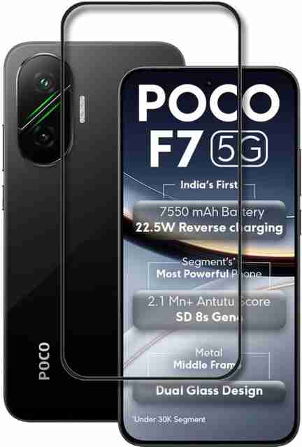 INFINITYWORLD Edge To Edge Tempered Glass for Poco F7 5G, POCO F7 - Main Image