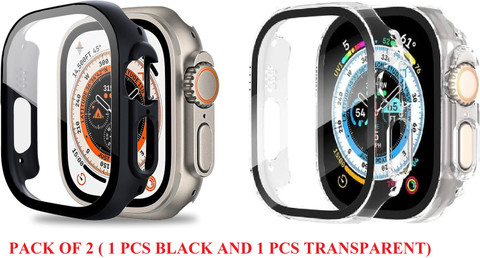 TSHIENTT Front and Back Tempered Glass for iWatch 49mm S8 and S9