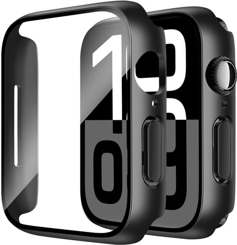 LNKART Screen Guard for Apple Watch Series 10 46mm,Case Built in Tempered  Glass Screen Protector Compatible with Apple Watch Series 10 46mm, Hard PC 