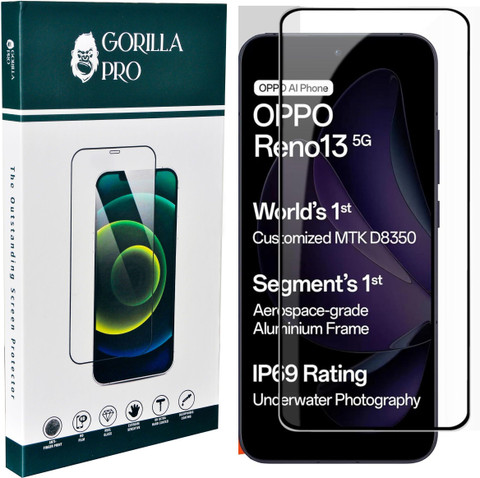 GORILLA PRO Edge To Edge Tempered Glass for OPPO Reno 13 5G, OPPO Reno 13