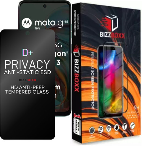BizzBoxx Tempered Glass Guard for Motorola g45 5G, Motorola G34 5G, Moto G  45, Moto G 34, Precise Curved Edges, Scratch Guard, temper glass guard,